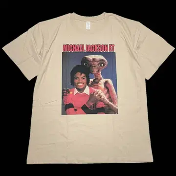 Michael Jackson ET 마이클 잭슨 T셔츠 베이지 브라운