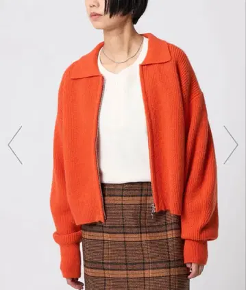 [ ORANGE ] [ FREE ] [ CITEN ] 폴로 칼라 집업 가디건