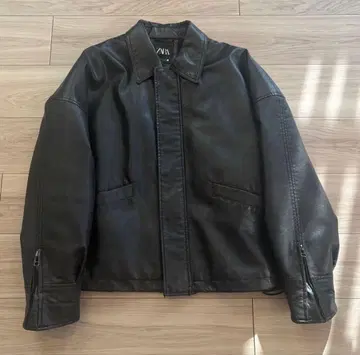 ZARA 인조 가죽 자켓 블랙 남성용 L