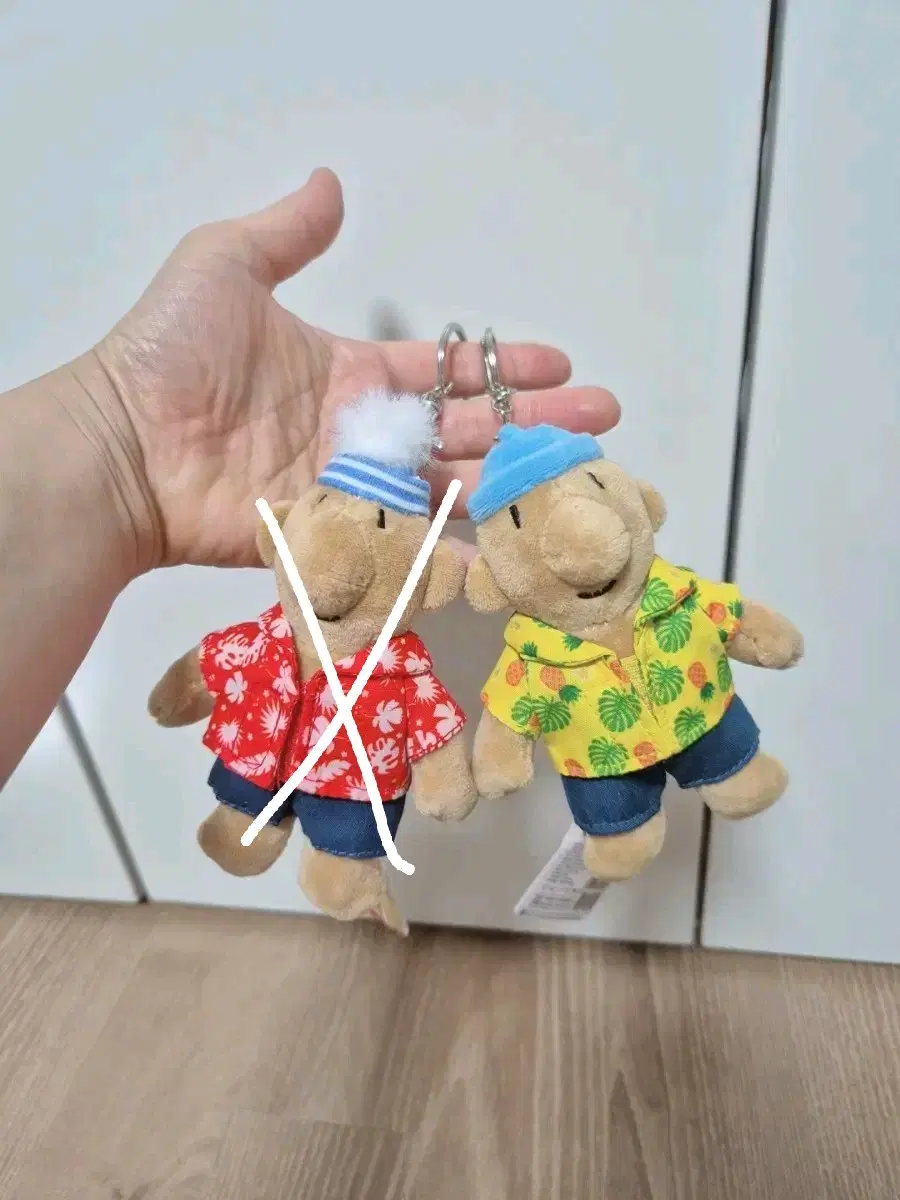 정품)태닝 매트와 패트 인형 키링 12cm/새상품(택0)