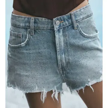 ZARA 데님 숏팬츠 반짝이