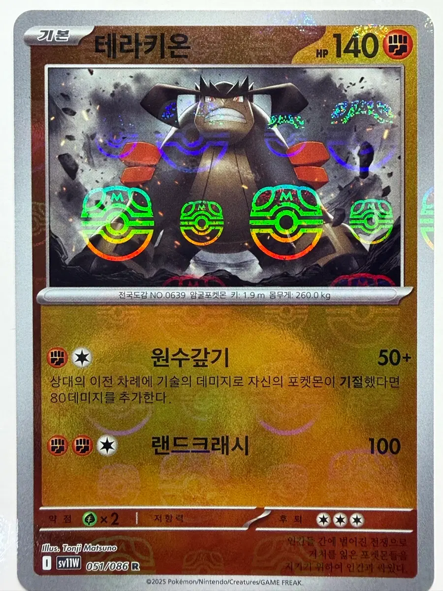 포켓몬카드 테라키온 마스터볼