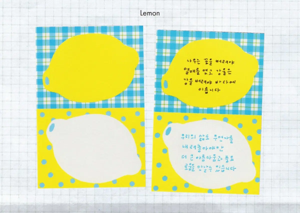 후르츠후라이 레몬 메모패드