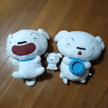 짱구는 못말려(크레용 신짱) 흰둥이 봉제 인형과 키링 묶음 판매