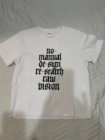 nomanual T셔츠 화이트