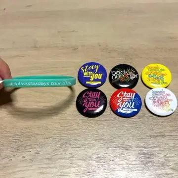 back number 캔 배지 6종 & 러버 밴드 세트