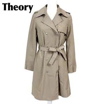 [새상품급] Theory 더블 트렌치코트 S 베이지 라이너 부속