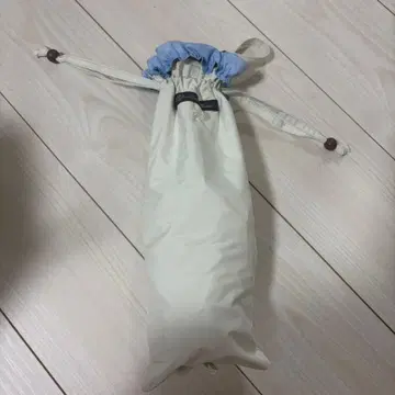아시야 로사블랑 싱글 프릴 3단 접이식 50cm 아이보리 x 시엘 블루 스카이블루