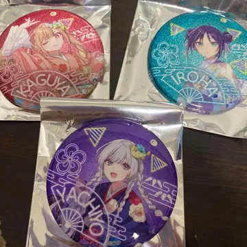 교토 IP 서점 초 카구야 히메! TSUTAYA 캔뱃지 컴플리트 3개 세트