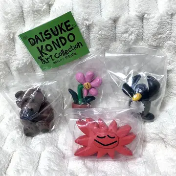 DaisukeKondo 아트 컬렉션 마스코트 4종 세트 곰 꽃 페