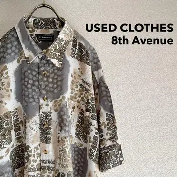 구제 의류 '8th Avenue' 빈티지 비스코스 셔츠