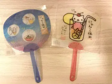 냥냥냥코 산엑스 부채 헤이세이 레트로 새상품 헤이세이 레트로