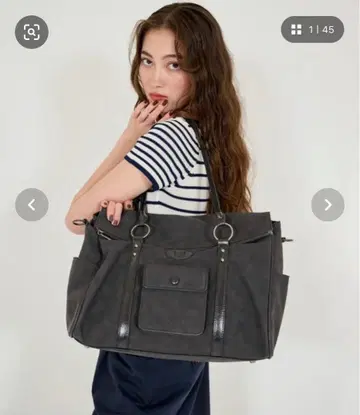 TINA JOJUN 숄더 트래블 백 보스턴 백 블랙