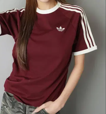 쓰리스 스트라이프 반팔 티셔츠 adidas S 사이즈 볼드