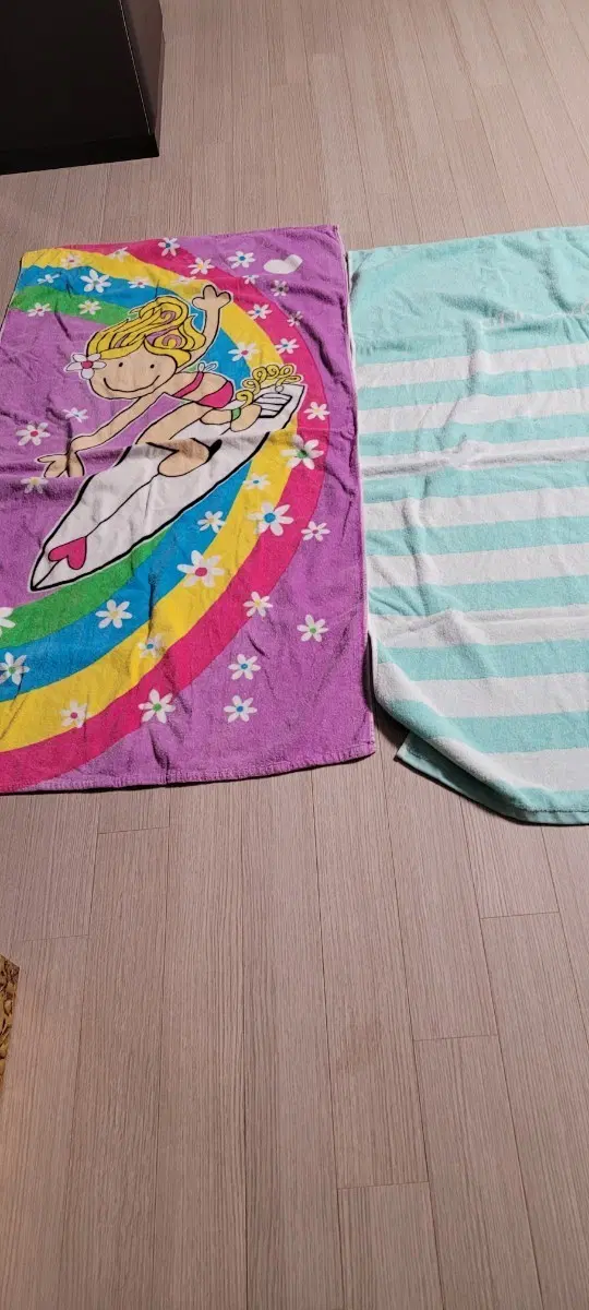 캐릭터 서핑 타월 비치 다월 2장