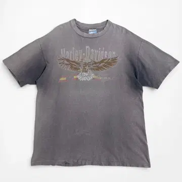 80s USA제 Harley Davidson 오니 페이드 이글 T셔츠