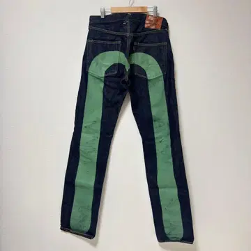 EVISU No.2 2001 데님 30x35 그린 갈매기 청바지