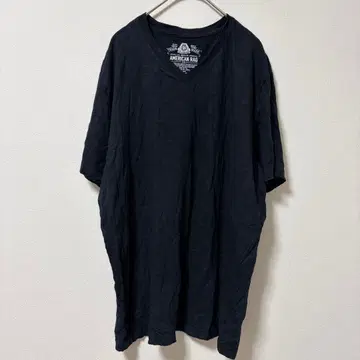아메리칸 러그 씨 T셔츠 V넥 T셔츠 XL 블랙 코튼 외출용