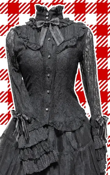 히메소데 Lady Victorian's Afternoon 리츠카라 블라우스 블랙