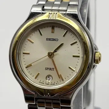 작동 SEIKO SPILIT 7N82-0430 콤비 여성용 손목시계 qz