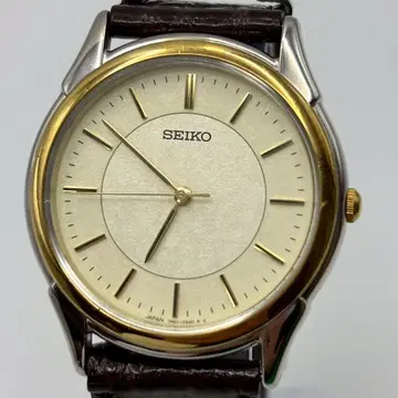 작동 SEIKO 7N01-7140 콤비 라운드 남성용 손목시계 qz