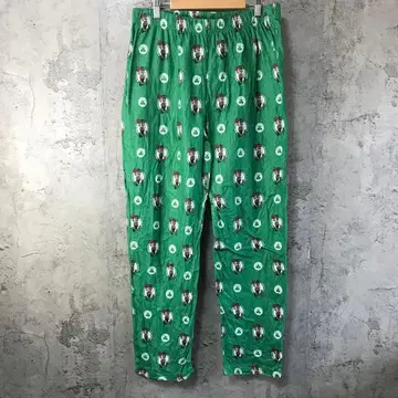Y5651 구제 의류 패턴 파자마 팬츠 그린 90s Y2K