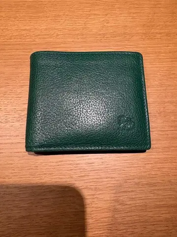 IL BISONTE 접이식 지갑 그린 가죽