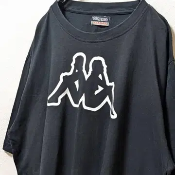 카파 KAPPA 로고 티셔츠 블랙 XL 구제 의류