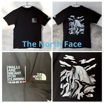 The North Face 티셔츠 백 프린트 블랙 M 사이즈