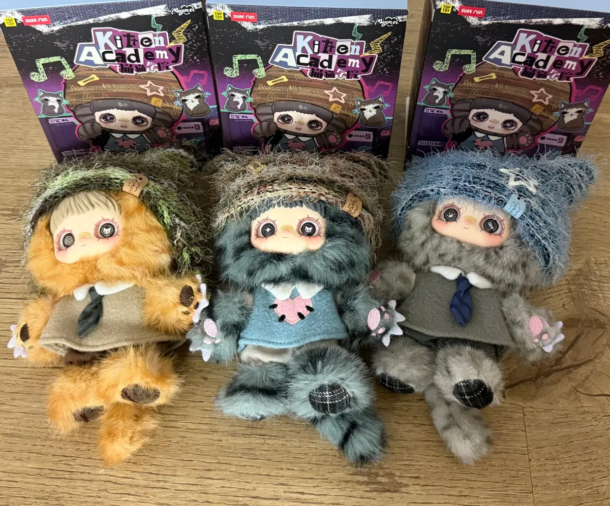 메이메이 키튼 아카데미 인형 (치즈, 고등어, 그레이)