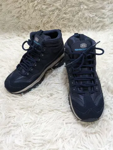 하자 있음 새상품급 SKECHERS 스케쳐스 스니커즈 네이비 통굽