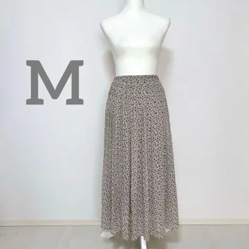 IEDIT 이디트 꽃무늬 플리츠 롱 스커트 M 그레이지