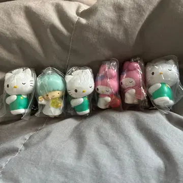 산리오 캐릭터즈 미니 피규어 키링 6종 세트