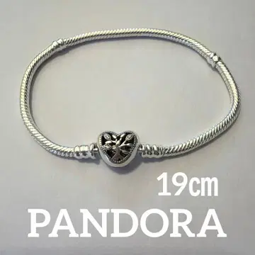 PANDORA 패밀리 트리 하트 클라스프 팔찌 19cm