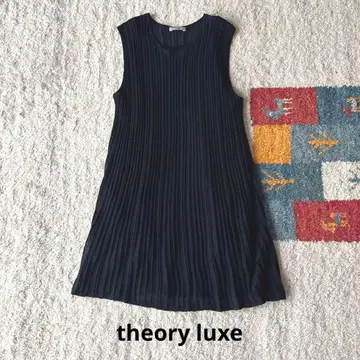 theory luxe 플리츠 블라우스 튜닉 네이비 38 이너 포함
