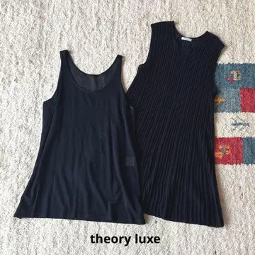 theory luxe 플리츠 블라우스 튜닉 네이비 38 이너 포함