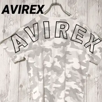 아비렉스 AVIREX 티셔츠 카모플라쥬 카모 무늬 아치 로고 자수 로고 레어
