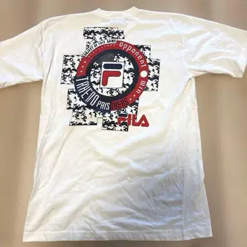 FILA 빈티지 휠라 T셔츠 백 프린트 화이트 L C79