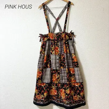 새상품급 PINK HOUS 핑크하우스 체리 프린트 원피스