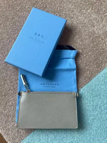 미사용 새상품 Smythson 키, 코인 케이스, 그레이