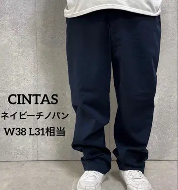신타스 워크 팬츠 네이비 치노 팬츠 빅사이즈 W38 L31 상당