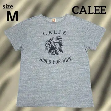 CALEE 칼리 반팔 T셔츠 인디언 스컬 블루 M