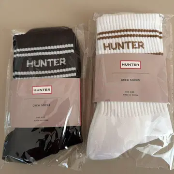 HUNTER 크루 삭스 2켤레 세트