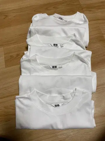 UNIQLO U 에어리즘 코튼 오버사이즈 T셔츠 4장 세트 M