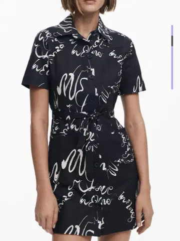 Desigual 프린트 숏 드레스 원피스