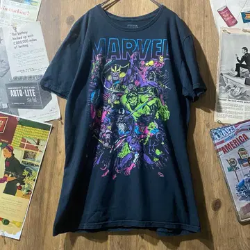 MARVEL 그래픽 T셔츠 블랙 구제 의류 무비T 베놈 L