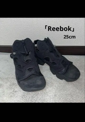 리복 펌프 퓨리 ZIP 지퍼 샌들 블랙