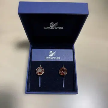 SWAROVSKI 스와로브스키 귀걸이 오렌지 골드 컬러