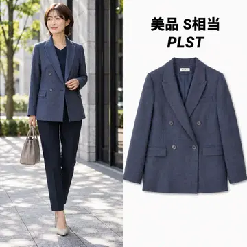 [새상품급] PLST 트리아세테이트 블렌드 옥스포드 더블 자켓 세탁 가능 S상당
