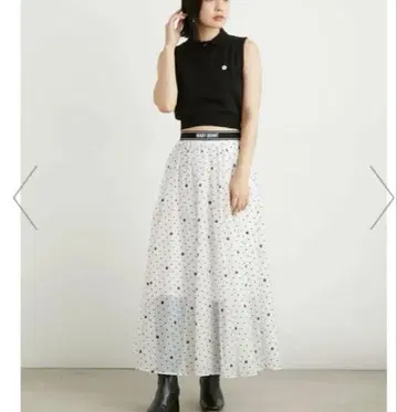 [ LILY BROWN*MARY QUANT ] 데이지 도트 스커트